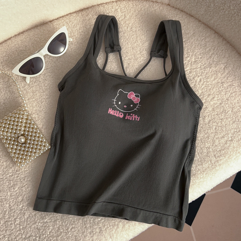 Summer Clothing Set For Girls - Anime Hello Kitty'nin Moda Kadın Giyim