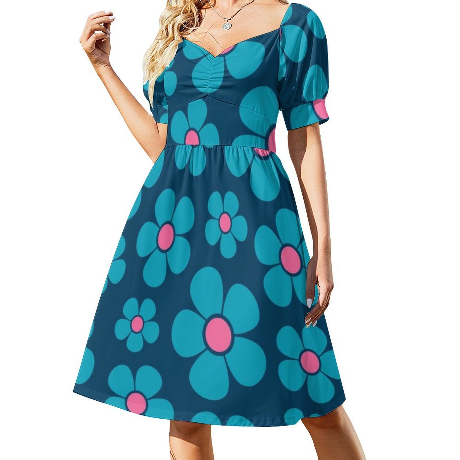 Summer Clothing Styles For Women - Reto 1960'lar Tarzı Orta Mod Çiçek