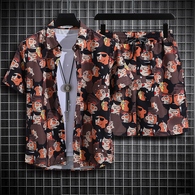 Summer Clothing Mens - Erkek Yazlık Günlük Set Kısa Kollu