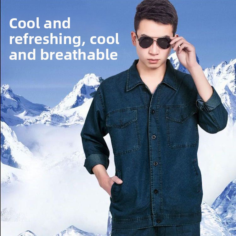 Summer Clothing Long Sleeve - Hafif Yazlık Denim İş Kıyafeti Takımı