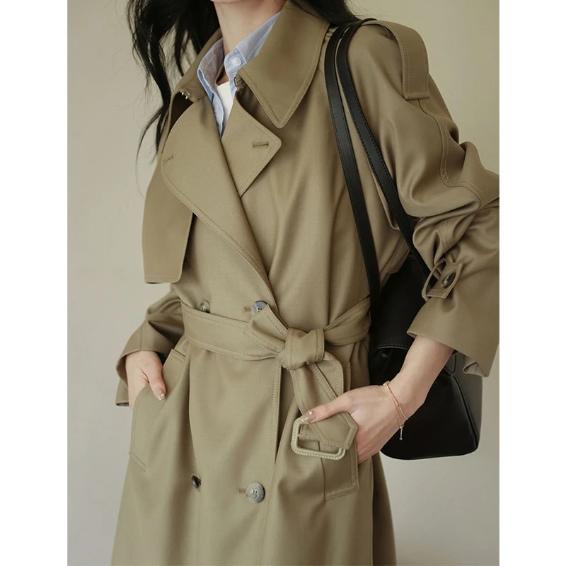 Summer Clothing For Women Over 50 - 2025 sonbahar kadın trençkot giyim gevşek