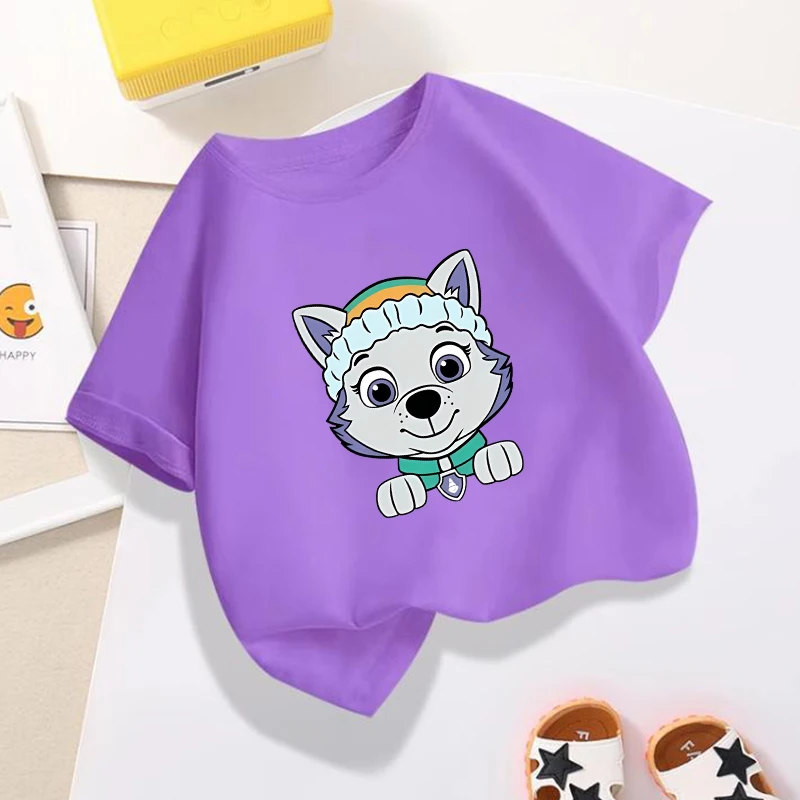 Summer Everest Clothing - Paw Patrols Serisi T-Shirt Mor Sevimli