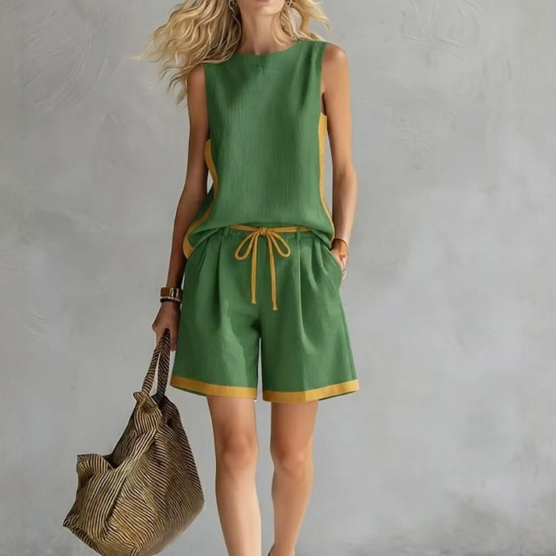 Summer Clothing Set For Girls - 2026 Yaz Yeni Kolsuz Yelek Şort