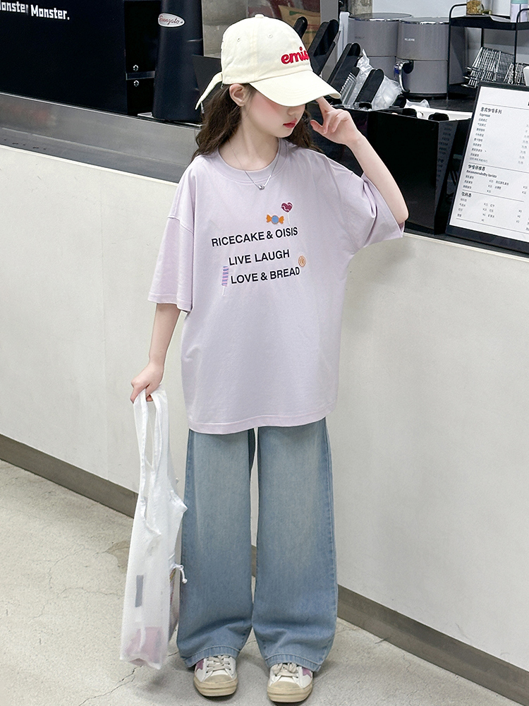 Summer Clothing Set For Girls - Kızlar Yazlık kısa kollu tişört Seti