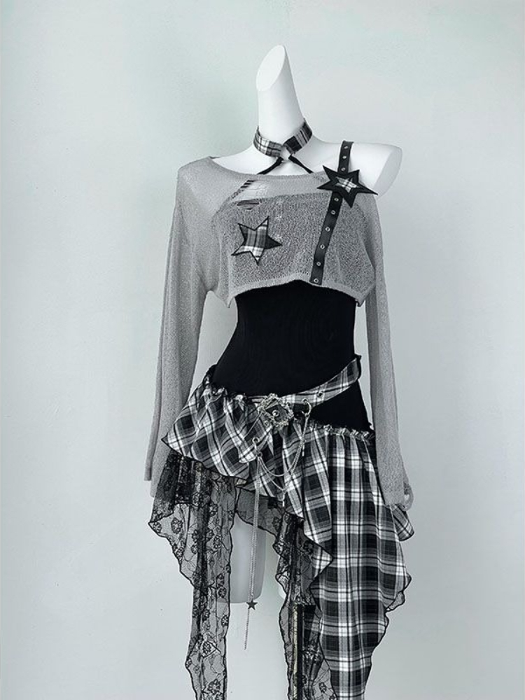 Summer Clothing Set For Girls - 2000 s Y2K Baharatlı Kız Tasarım