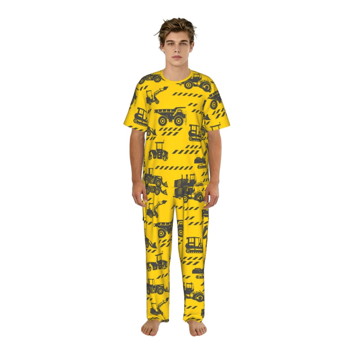 Summer Clothing Long Sleeve - Erkek Pijama Takımı Kısa Kollu Uzun
