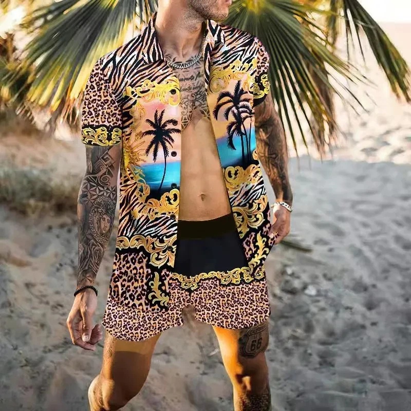 Summer Clothing Mens - Yazlık Zarif Erkek Gömlek Takımı Hindistan