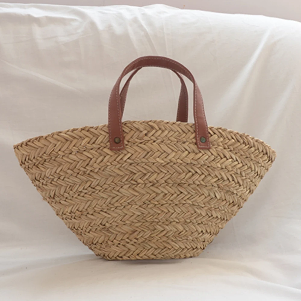 Beach Bag Straw - Kadınlar için Bohemian Hasır Rattan Çanta
