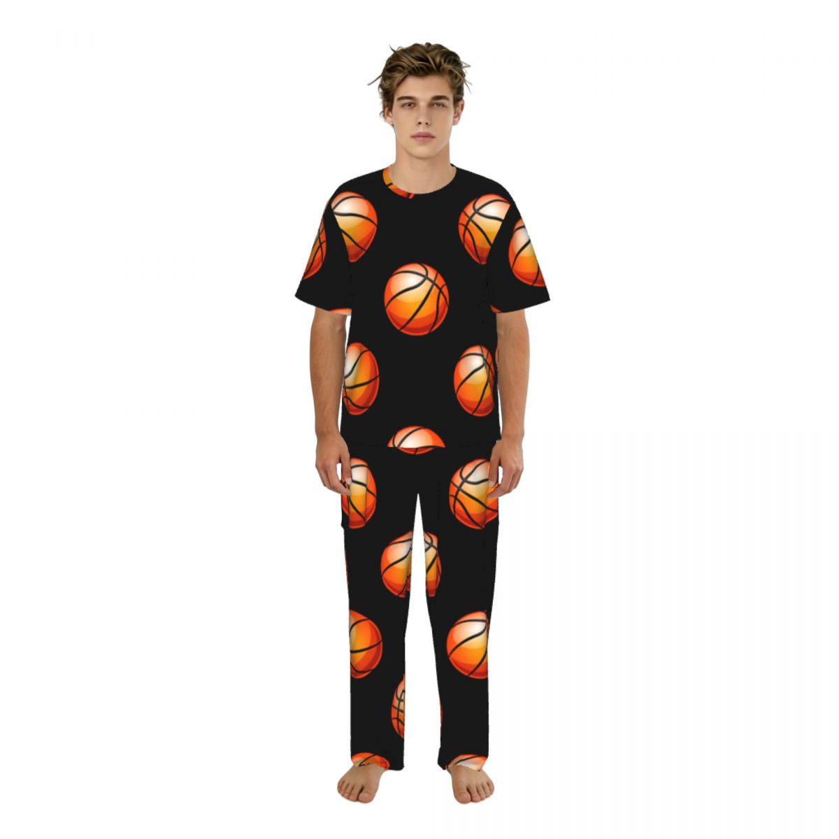 Summer Clothing Long Sleeve - Erkek Pijama Takımı Kısa Kollu Uzun