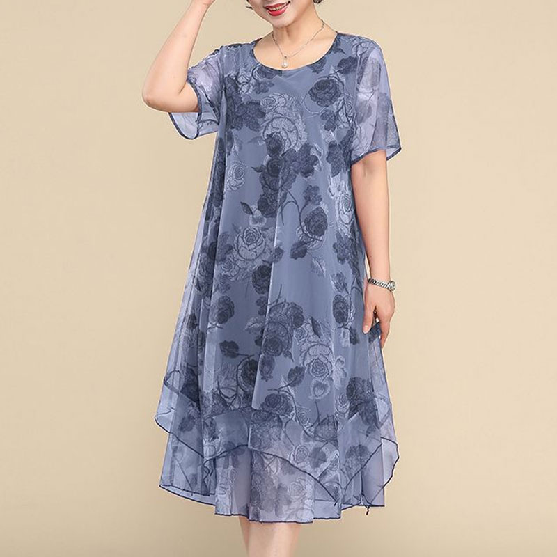 Yeni o-boyun kısa kollu elbise - Summer Clothing For 60 Year Old Woman incelemesi ve fiyatı