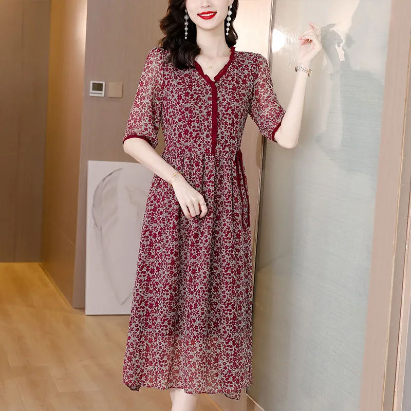 Zarif V Yaka Baskılı Fırfırlı  - Summer Clothing For 60 Year Old Woman incelemesi ve fiyatı