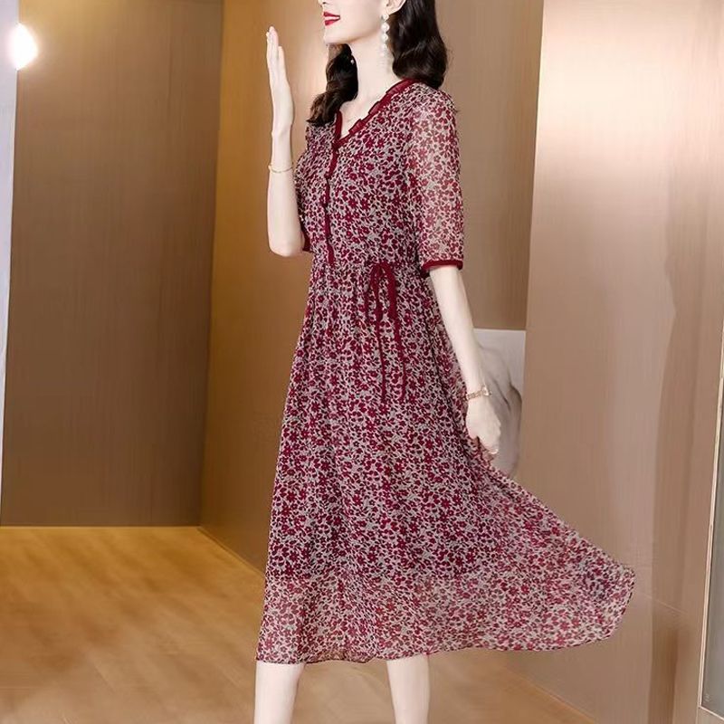 Zarif V Yaka Baskılı Fırfırlı  - Summer Clothing For 60 Year Old Woman incelemesi ve fiyatı