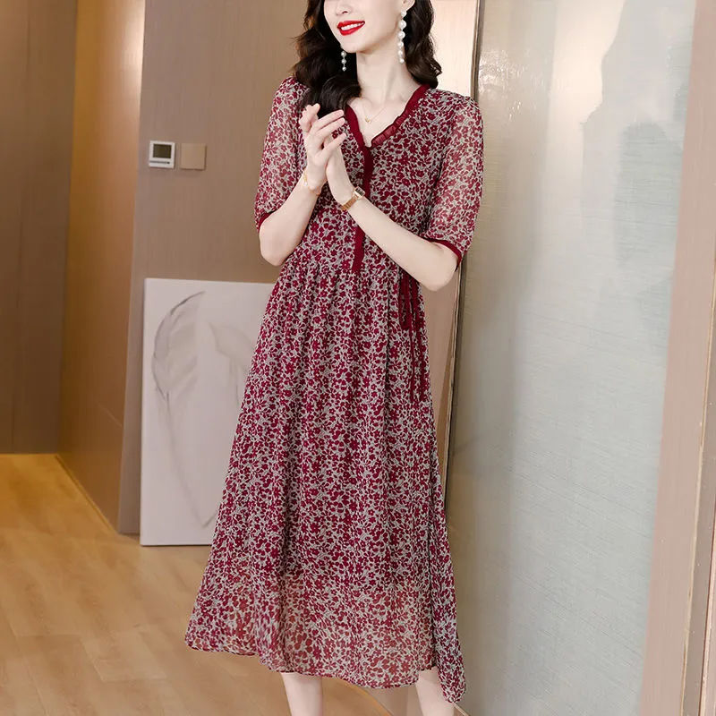Zarif V Yaka Baskılı Fırfırlı  - Summer Clothing For 60 Year Old Woman incelemesi ve fiyatı