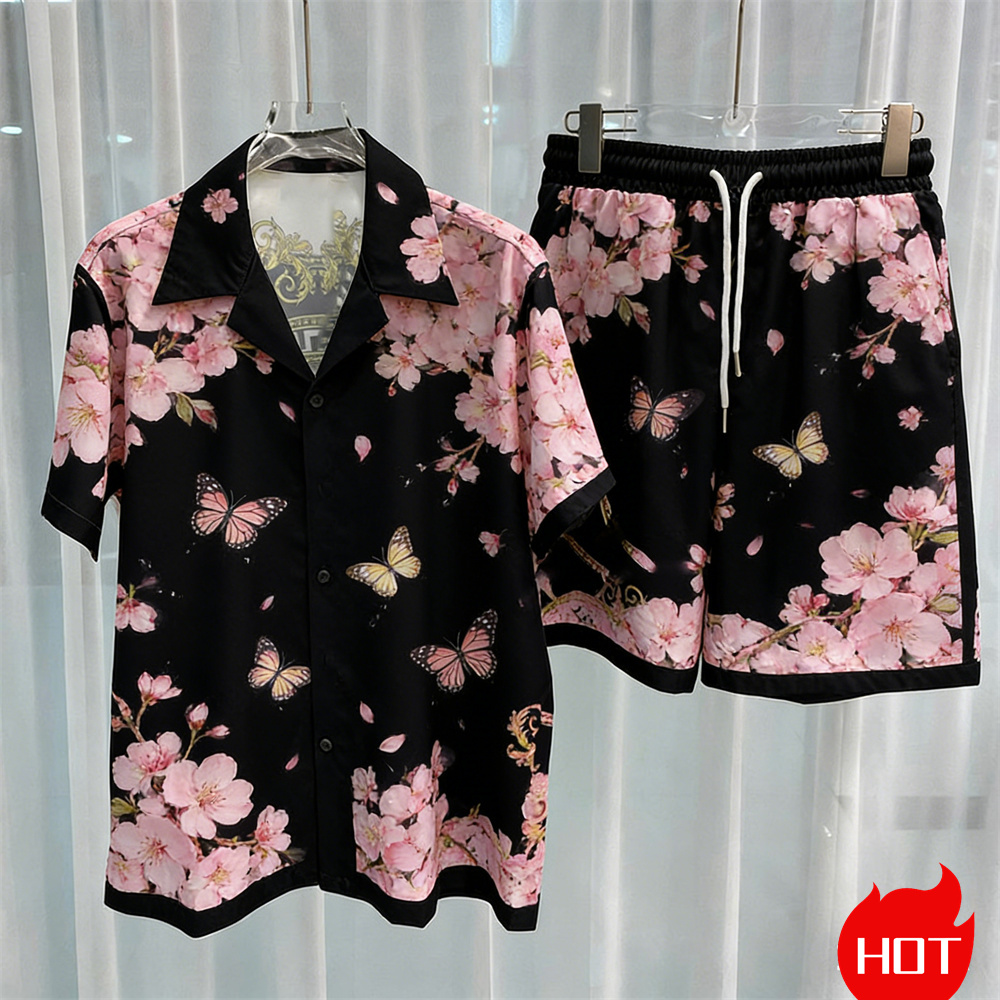 Dijital baskılı erkek takım mo - Summer Clothing Mens incelemesi ve fiyatı