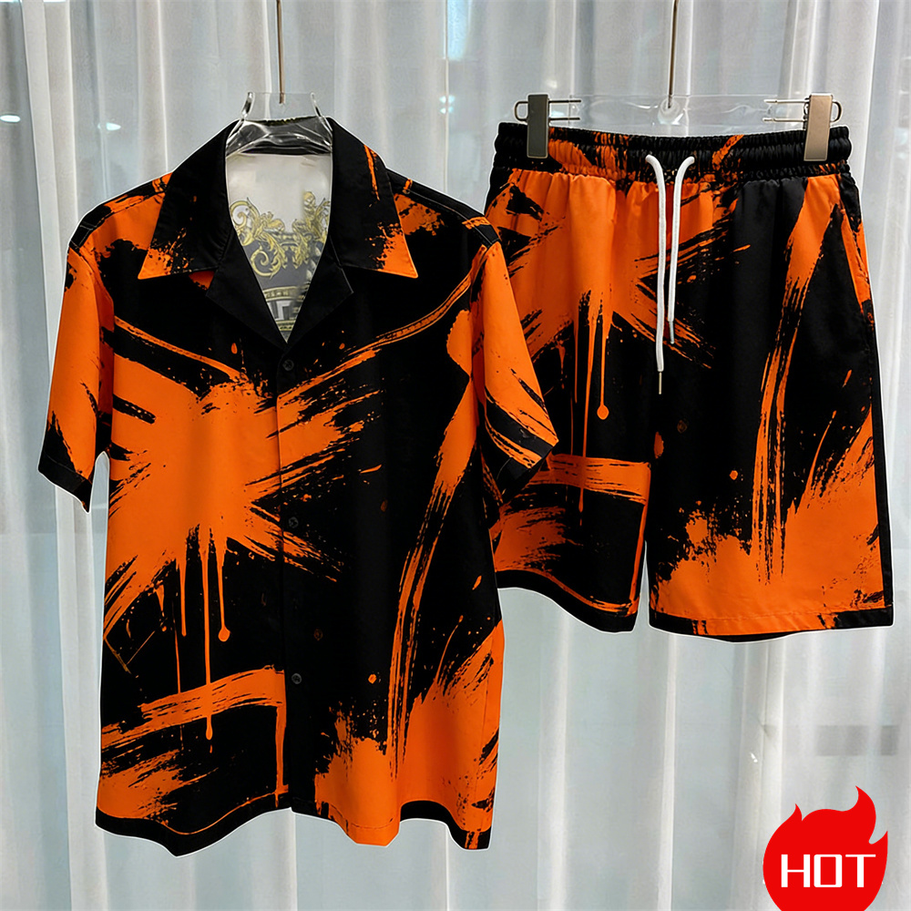 Dijital baskılı erkek takım mo - Summer Clothing Mens incelemesi ve fiyatı
