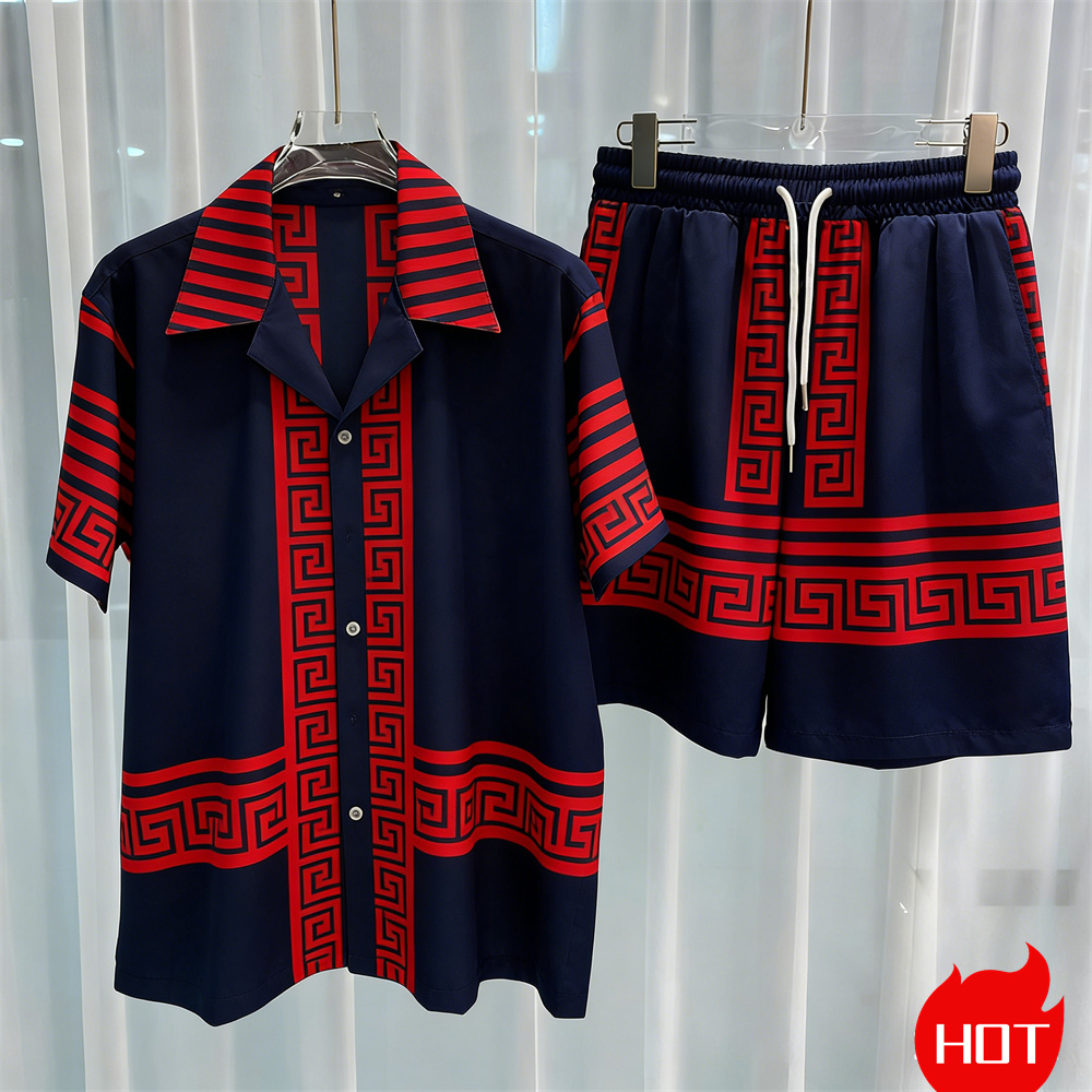 Dijital baskılı erkek takım mo - Summer Clothing Mens incelemesi ve fiyatı