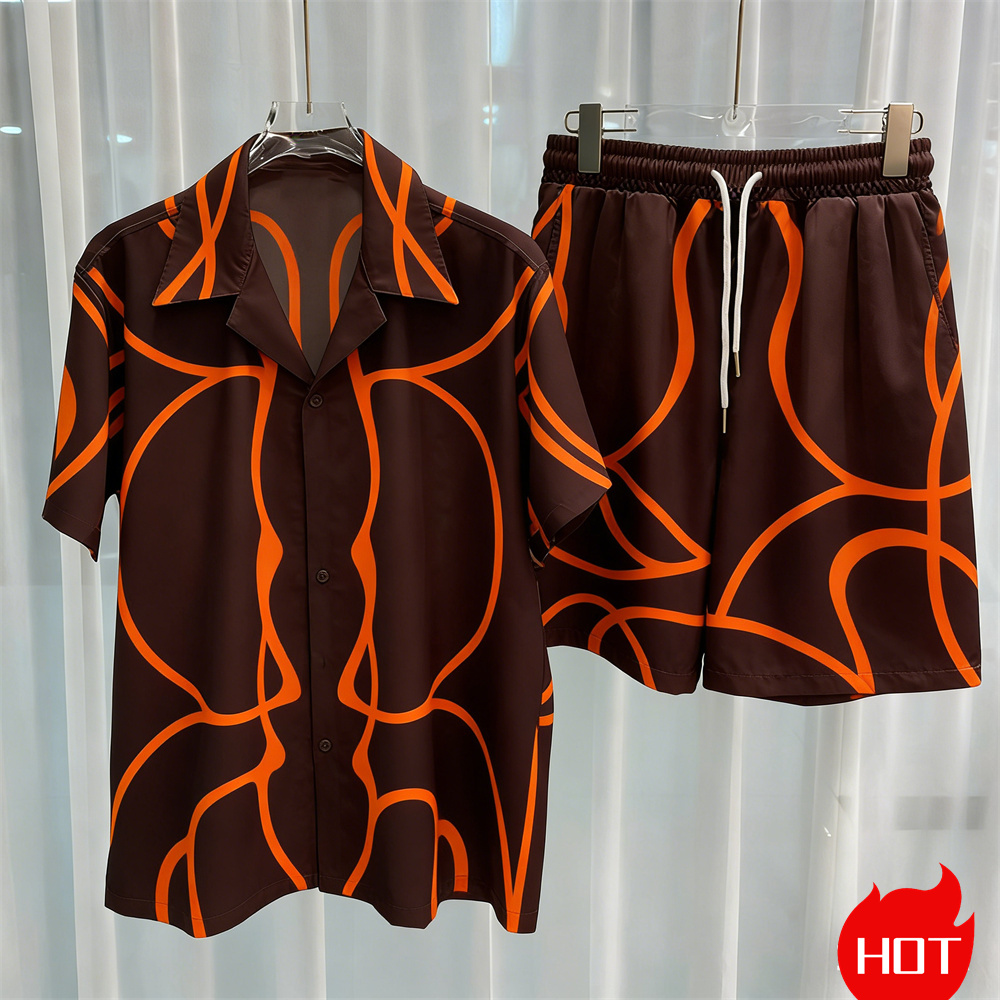 Dijital baskılı erkek takım mo - Summer Clothing Mens incelemesi ve fiyatı