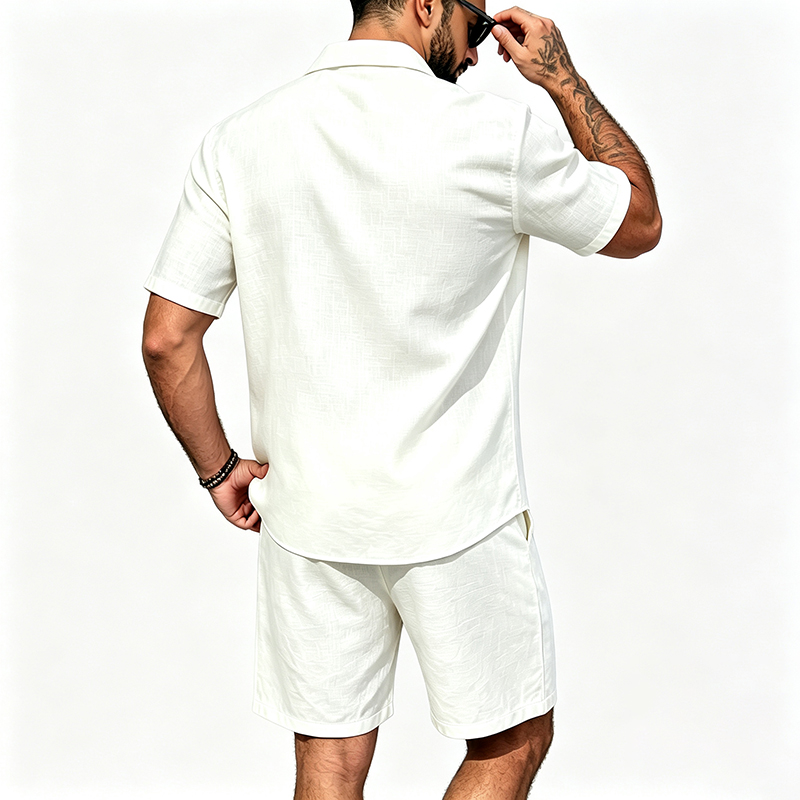 Erkekler Keten İki Parçalı Kıy - Summer Clothing Mens incelemesi ve fiyatı