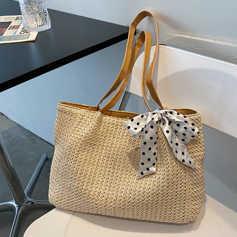 Kadınlar için yazlık eşarp ilm - Beach Bag Straw incelemesi ve fiyatı