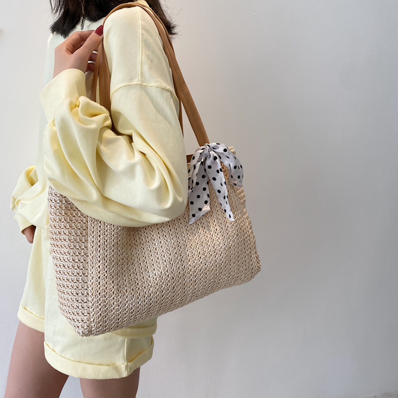 Kadınlar için yazlık eşarp ilm - Beach Bag Straw incelemesi ve fiyatı