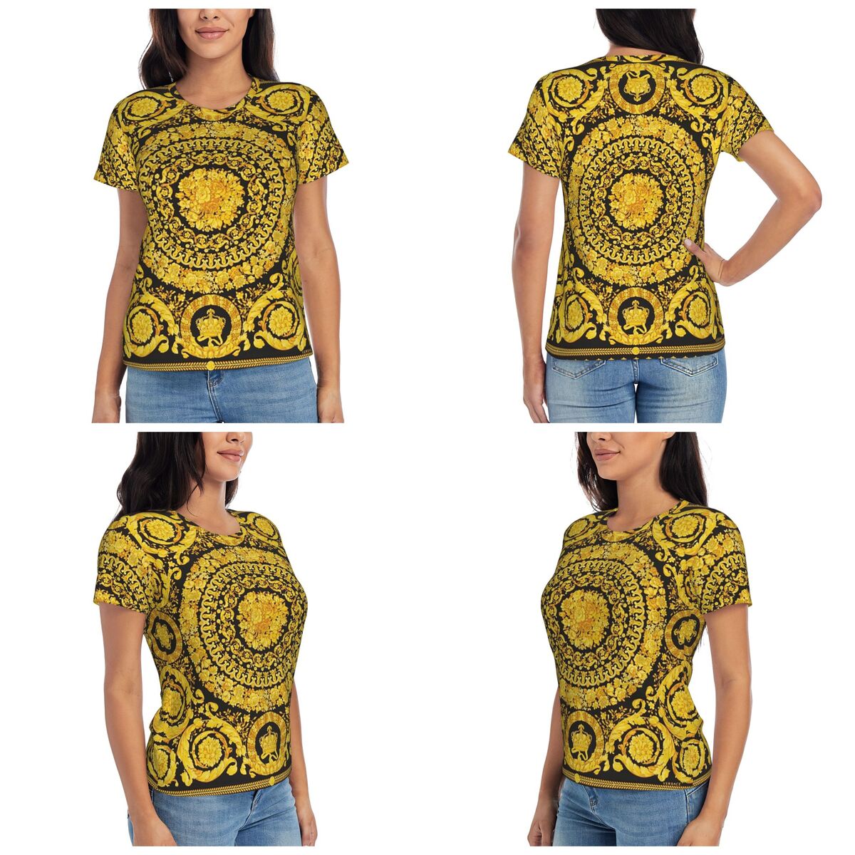 Dekoratif Altın Madalyon Barok - Summer Clothing For 60 Year Old Woman incelemesi ve fiyatı