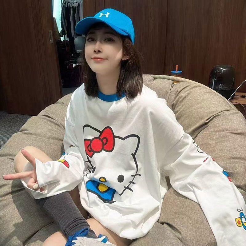 Uzun kollu Hello Kitty yaz yen - Summer Clothing Styles For Women incelemesi ve fiyatı