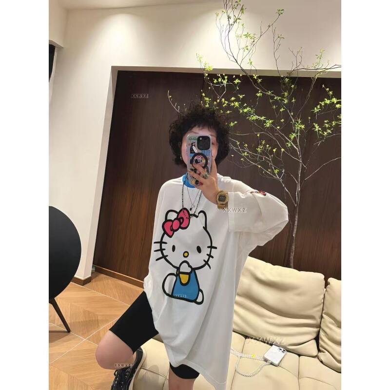 Uzun kollu Hello Kitty yaz yen - Summer Clothing Styles For Women incelemesi ve fiyatı