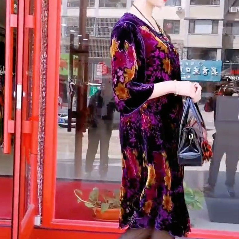Vintage kırık çiçekler Midi el - Summer Clothing For 60 Year Old Woman incelemesi ve fiyatı