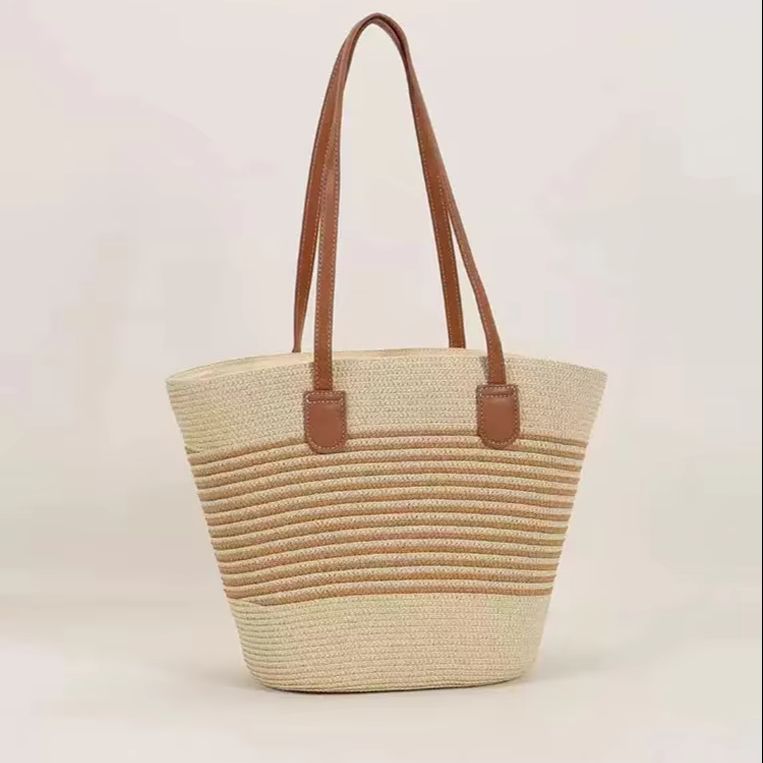 CLAREGQI Kadın Çizgili Hasır Ç - Beach Bag Straw incelemesi ve fiyatı