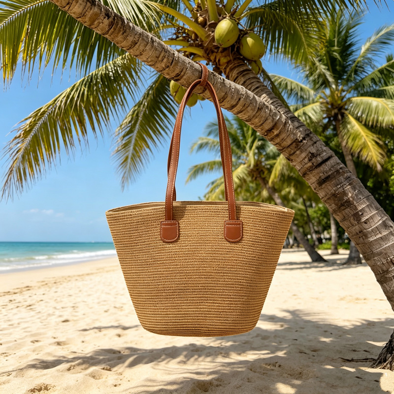 CLAREGQI Kadın Düz Renk Hasır  - Beach Bag Straw incelemesi ve fiyatı
