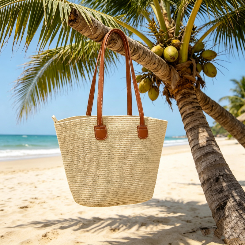CLAREGQI Kadın Düz Renk Hasır  - Beach Bag Straw incelemesi ve fiyatı