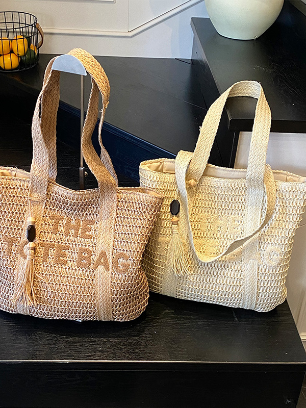 Yaz Plaj Seyahati Büyük Kapasi - Beach Bag Straw incelemesi ve fiyatı