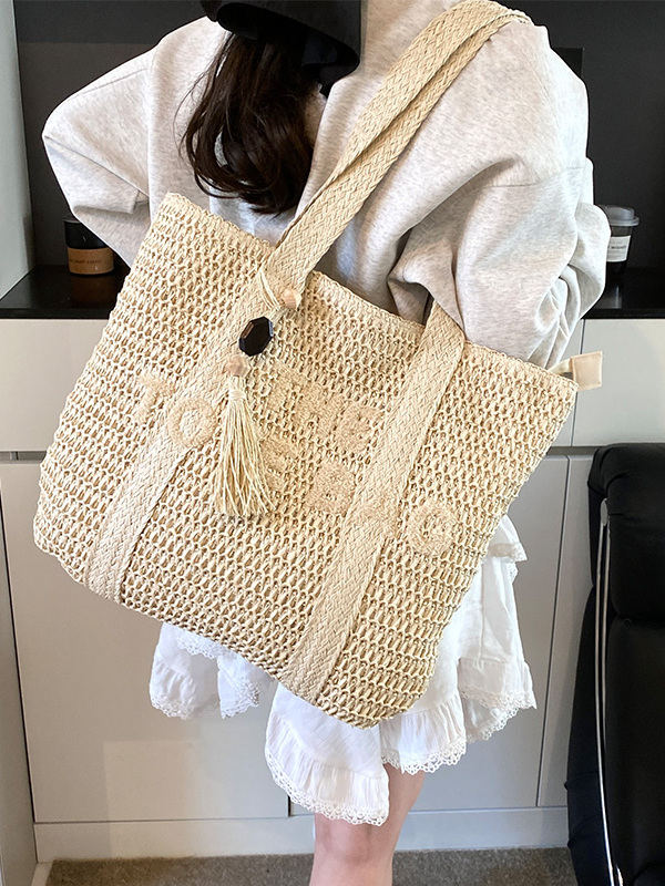 Yaz Plaj Seyahati Büyük Kapasi - Beach Bag Straw incelemesi ve fiyatı