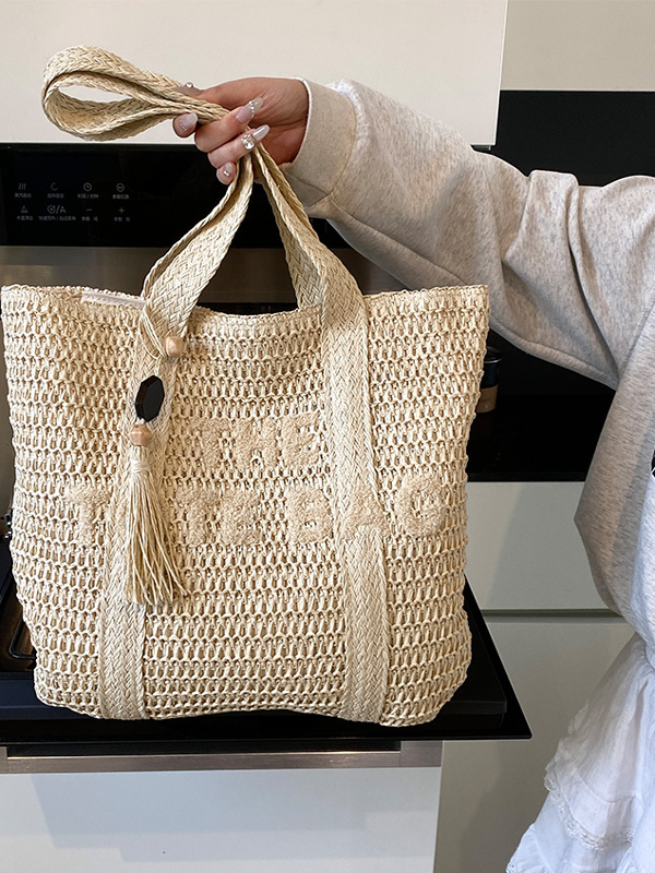 Yaz Plaj Seyahati Büyük Kapasi - Beach Bag Straw incelemesi ve fiyatı