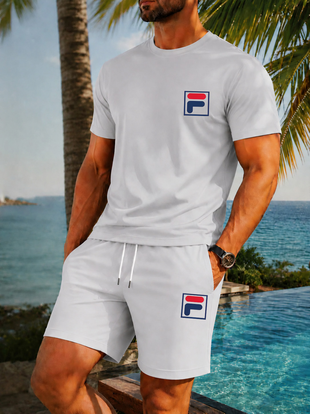 Erkek Baskılı İki Parçalı Takı - Summer Clothing Trends incelemesi ve fiyatı