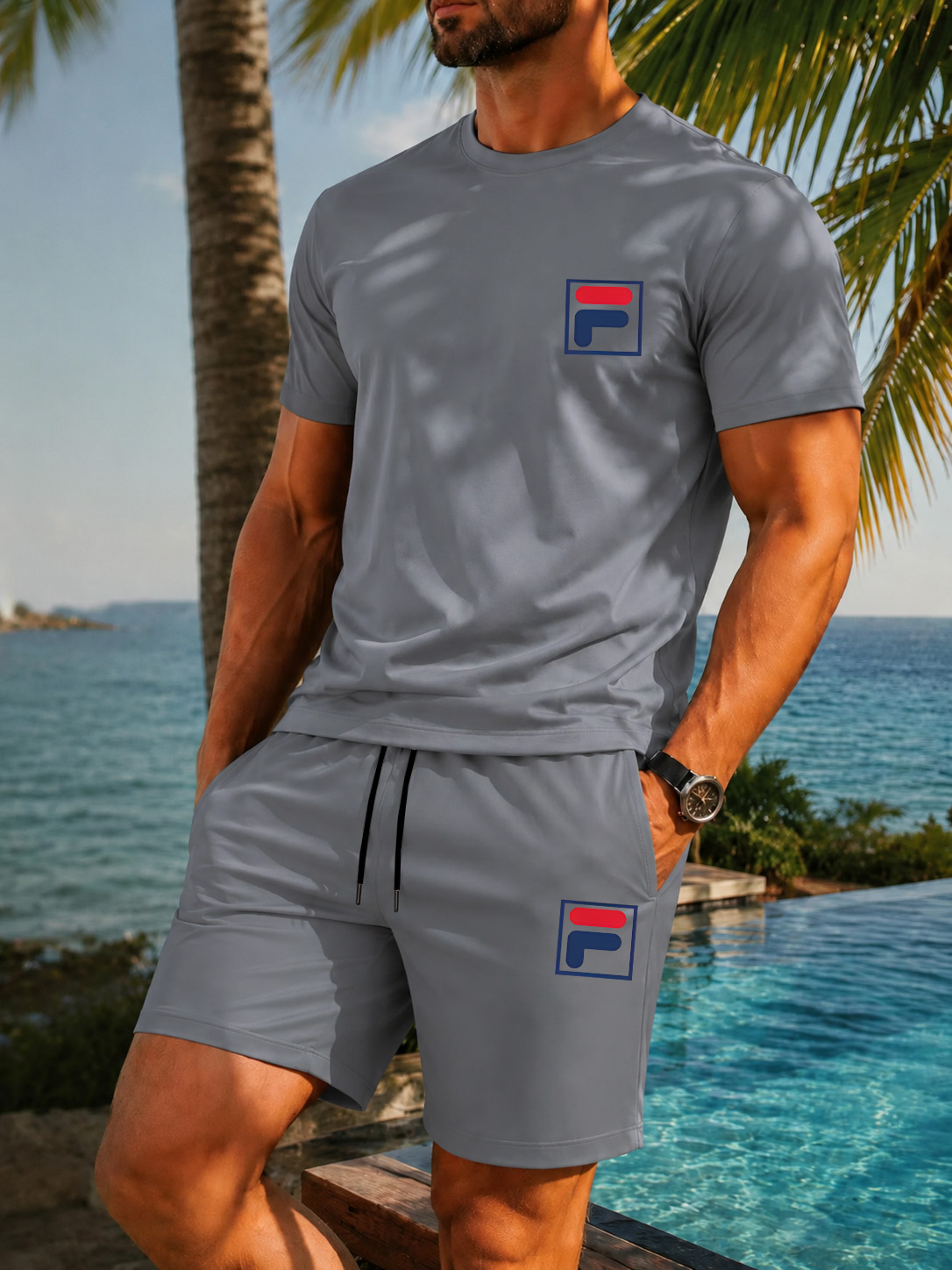 Erkek Baskılı İki Parçalı Takı - Summer Clothing Trends incelemesi ve fiyatı