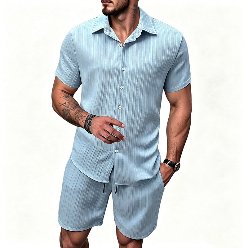 2026 Yeni Erkek Dikey Kırışık  - Summer Clothing Mens incelemesi ve fiyatı