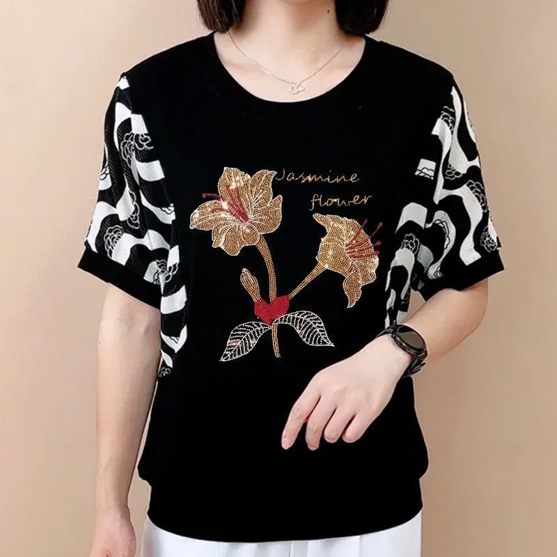 Moda O-Boyun Çizgili Eklenmiş  - Summer Clothing For 60 Year Old Woman incelemesi ve fiyatı