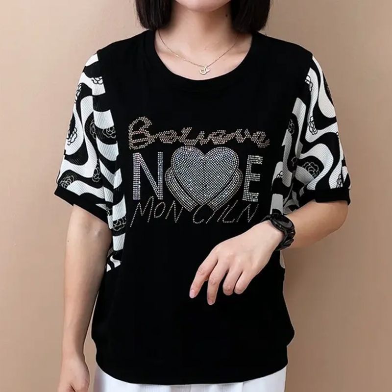 Moda O-Boyun Çizgili Eklenmiş  - Summer Clothing For 60 Year Old Woman incelemesi ve fiyatı