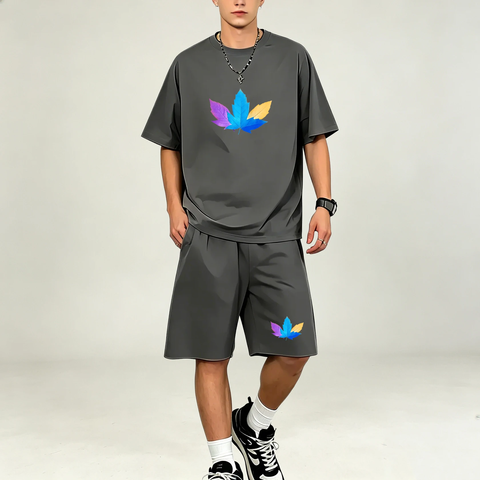 Yaz Üç Renkli Yaprak Desenli B - Summer Clothing Trends incelemesi ve fiyatı